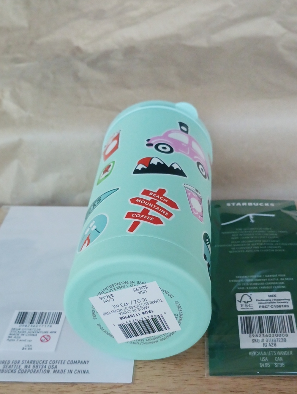 Starbucks 2026 Road Trip Collection Bundle-Tumbler, Keychain & Stickers - Picture 3 of 5